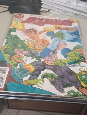 DC Comics Aquaman Comic Book - Blue, Green, Yellow, Orange In A Sleeve